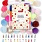 Incraftables Pom Pom Keychain Balls with Tassels & Keyrings (24 Set). Best Multicolor Large Fuzzy 3 inch Fur Pompom Keychains. Bulk Fluffy Puff Ball Keychains for Adults & Kids.